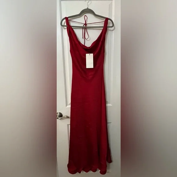 Nwt- Zara- ZW COLLECTION SATIN LONG DRESS -small - Picture 4 of 7